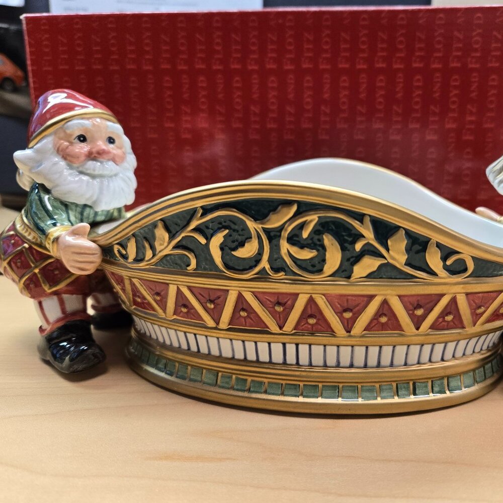 Fitz & Floyd Christmas Court Tidbit Dish
